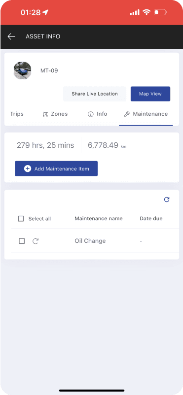 Mobile web app screen 6