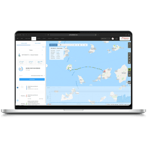 Laptop showing the Kentall tracking platform